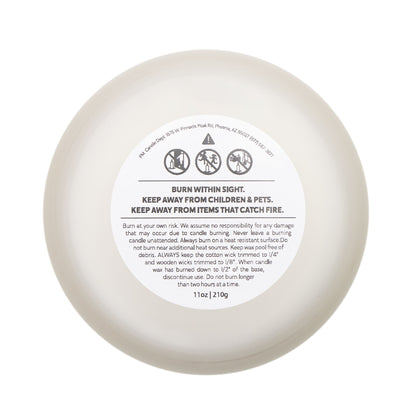 Frosted Glass Candle, 11oz White Light