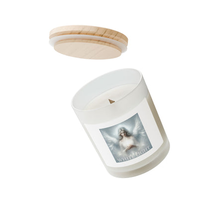 Frosted Glass Candle, 11oz White Light
