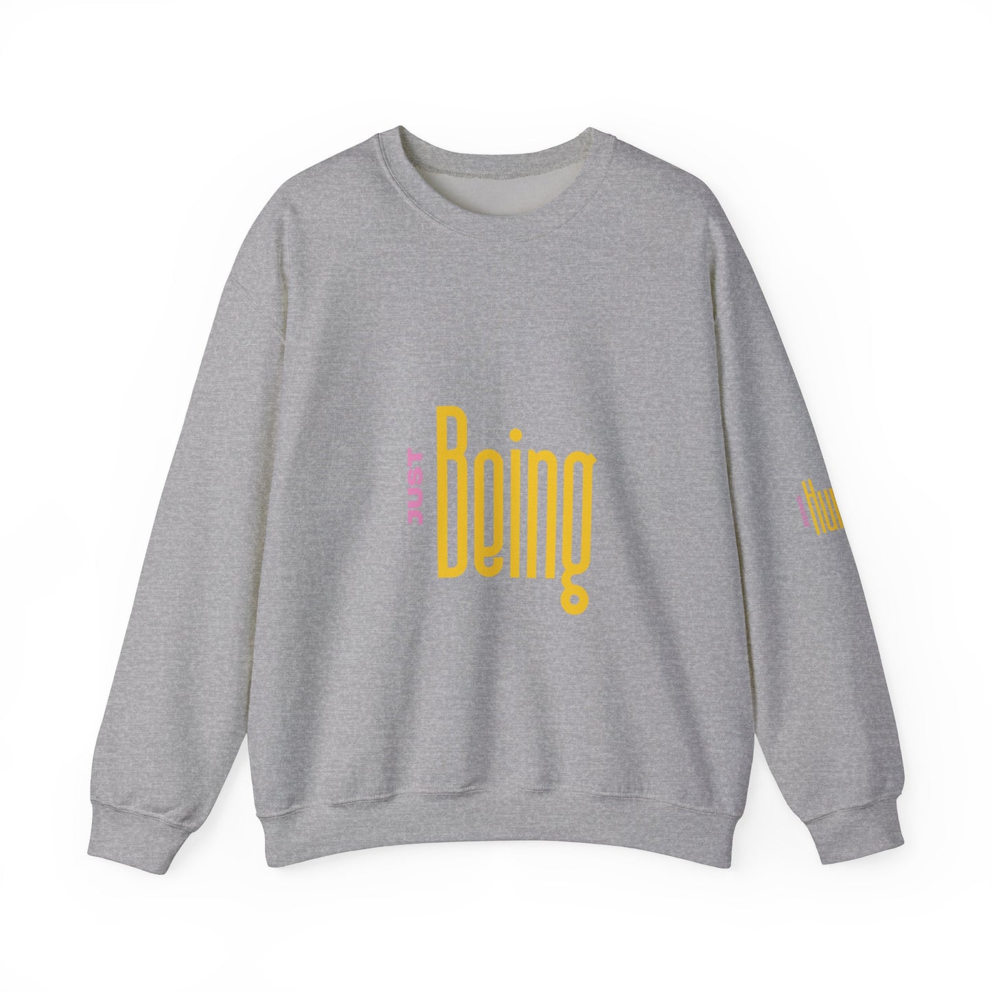 Unisex Heavy Blend™ Crewneck Sweatshirt 'Just Being - Being Human'