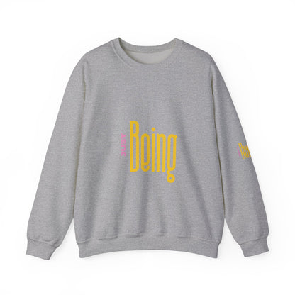 Unisex Heavy Blend™ Crewneck Sweatshirt 'Just Being - Being Human'