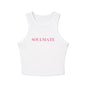 Women's Micro Rib Racer Tank Top Soulmate in Pink