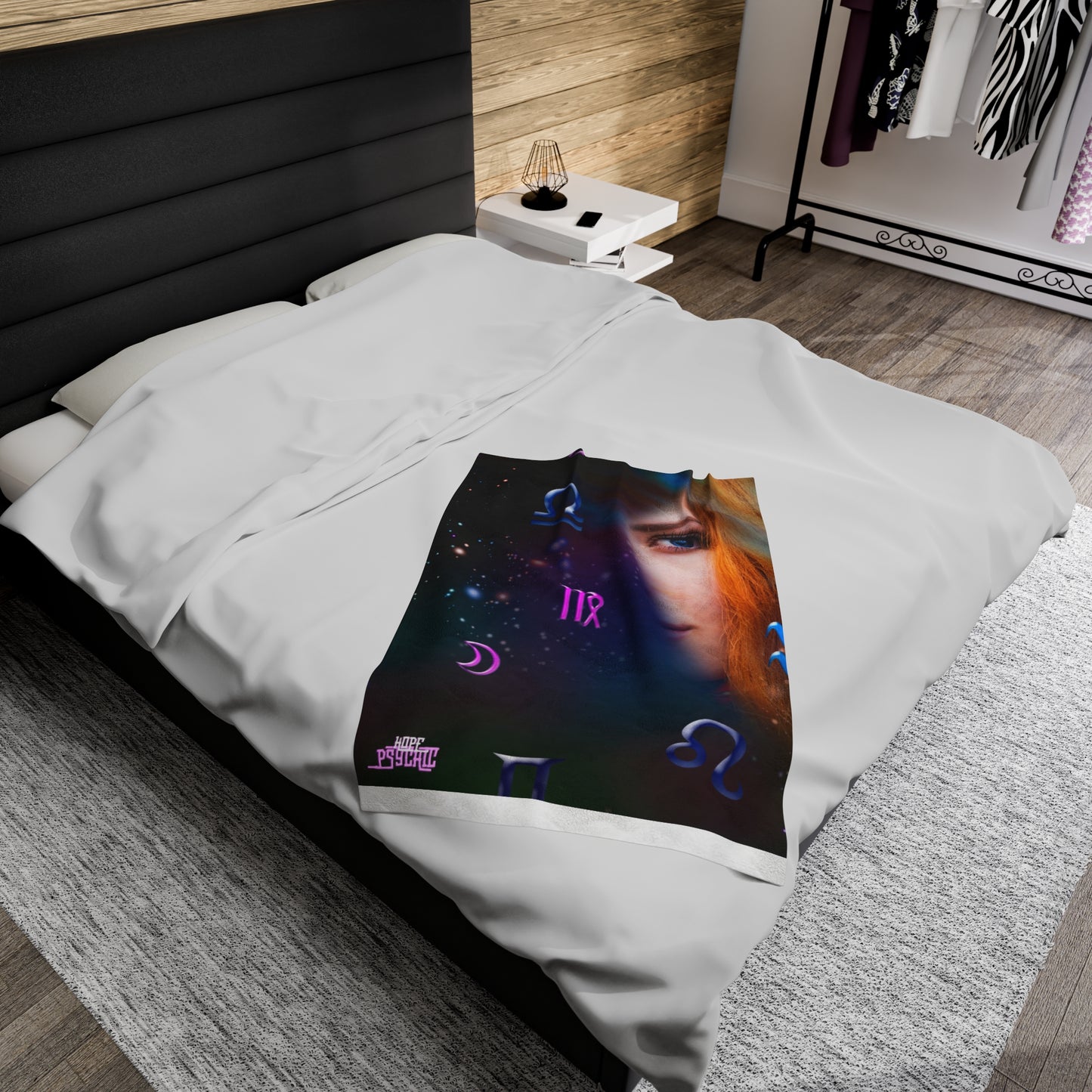 Velveteen Plush Blanket Astrology, HOPE PSYCHIC