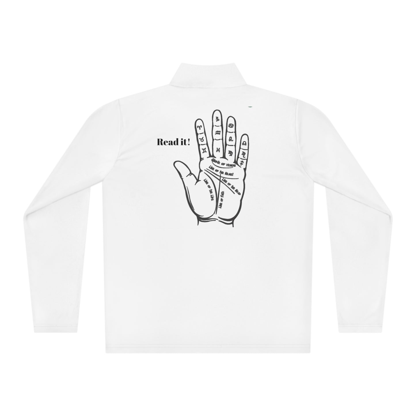 Unisex Quarter-Zip Pullover Palmistry