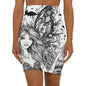 Women's Mid-Waist Pencil Skirt (AOP) HALLOQUEEN Skirt for Halloween