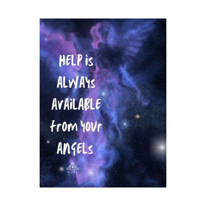 Matte Vertical Posters 'Help is always available from your angels'