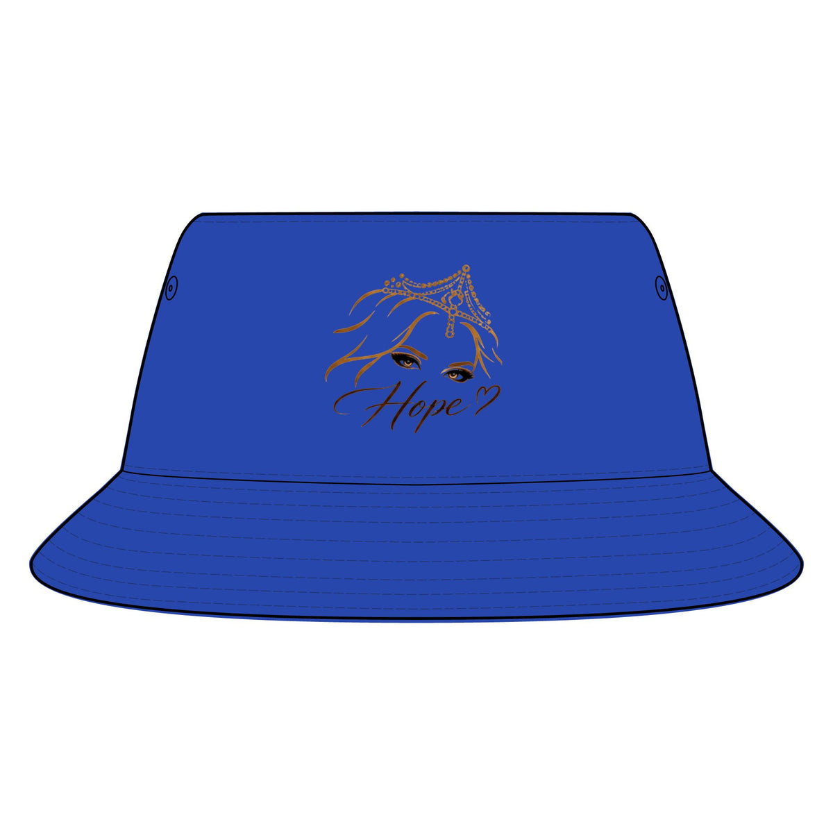 Hope Princess Bucket Hat — Embroidered Tiara Face Design