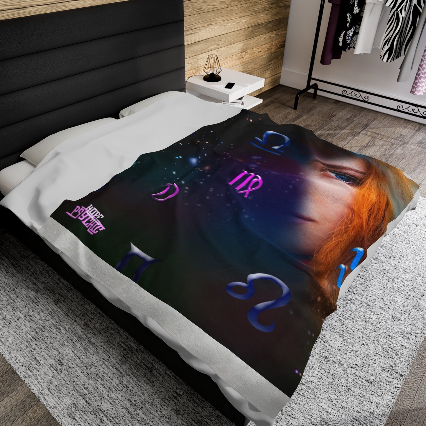 Velveteen Plush Blanket Astrology, HOPE PSYCHIC