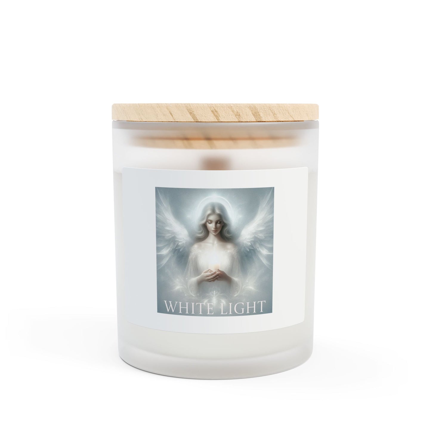 Frosted Glass Candle, 11oz White Light