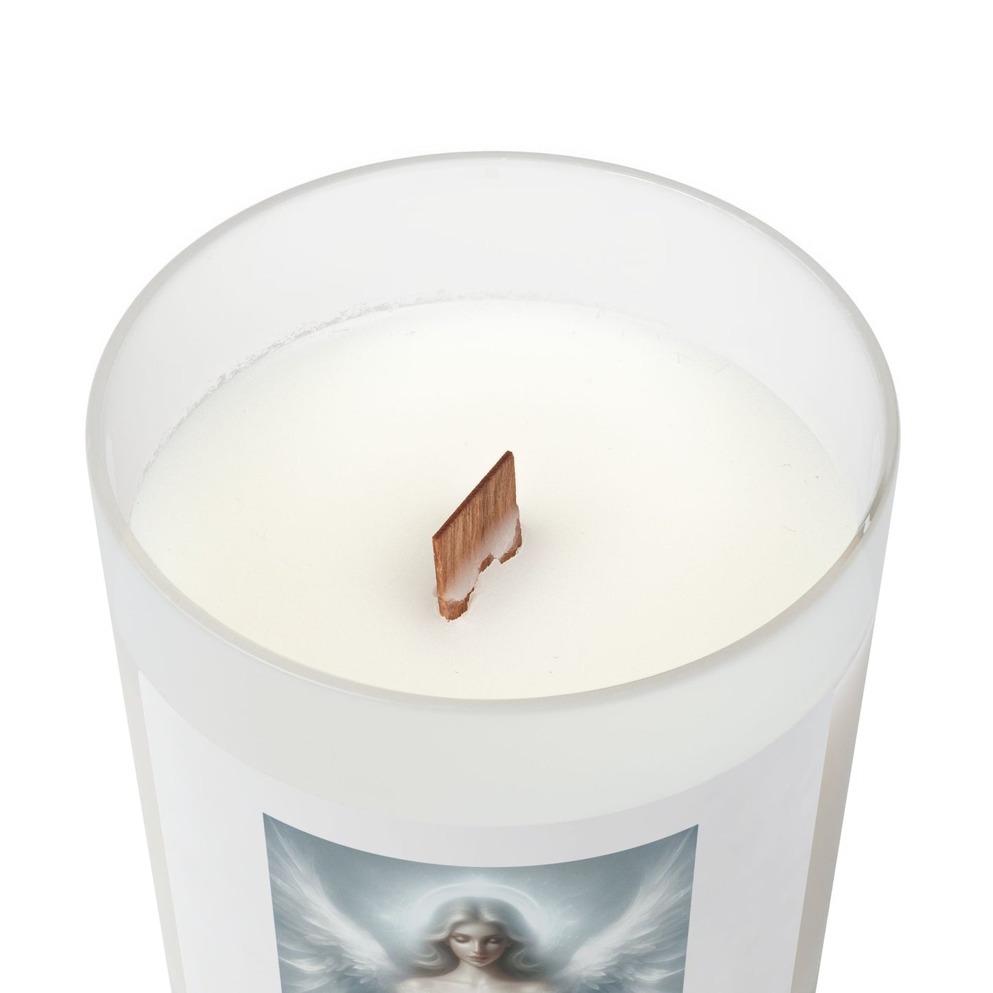 Frosted Glass Candle, 11oz White Light